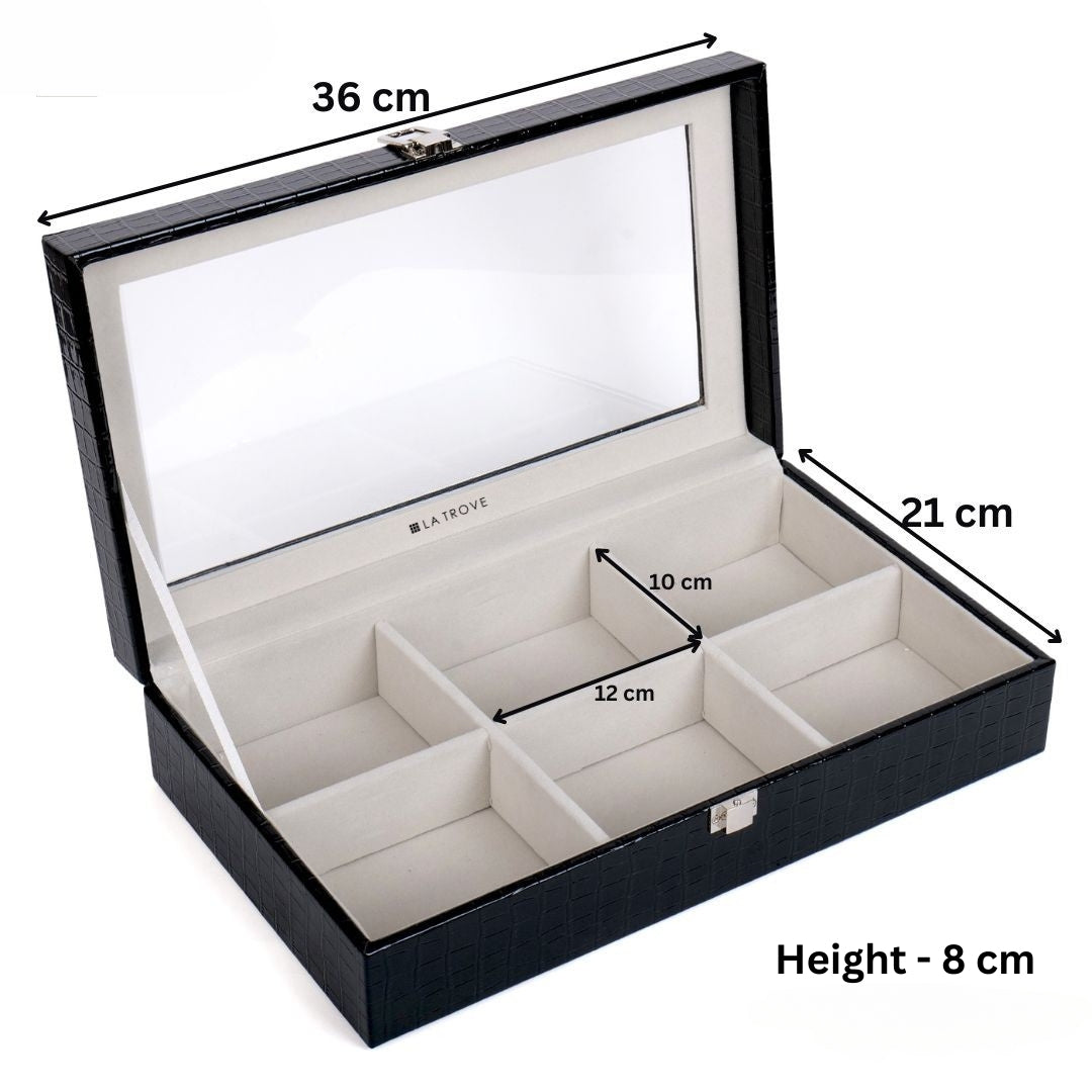 Premium 6 Slot Belt Box Glass